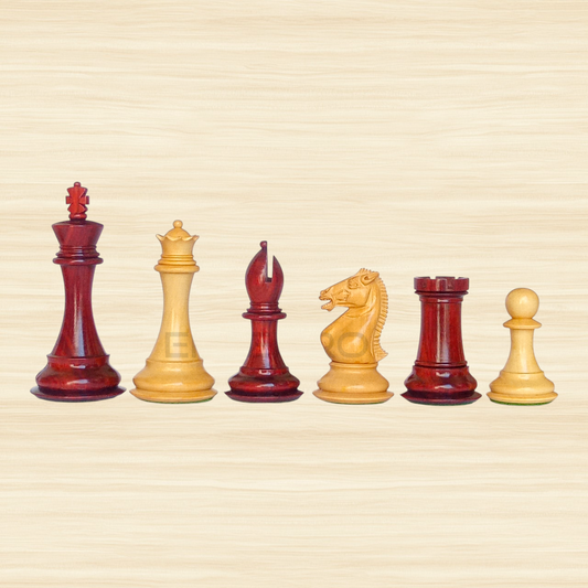 4.1" Mongolian Series Wooden Chess Pieces - Made of Red Bud Rosewood and Boxwood (Copy)