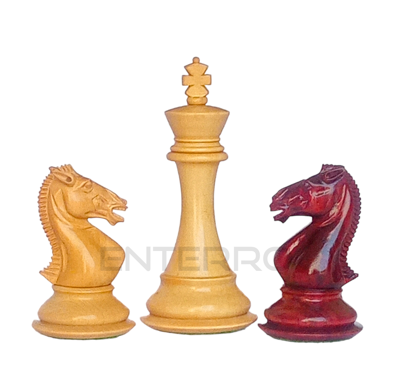 4.1" Mongolian Series Wooden Chess Pieces - Made of Red Bud Rosewood and Boxwood (Copy)