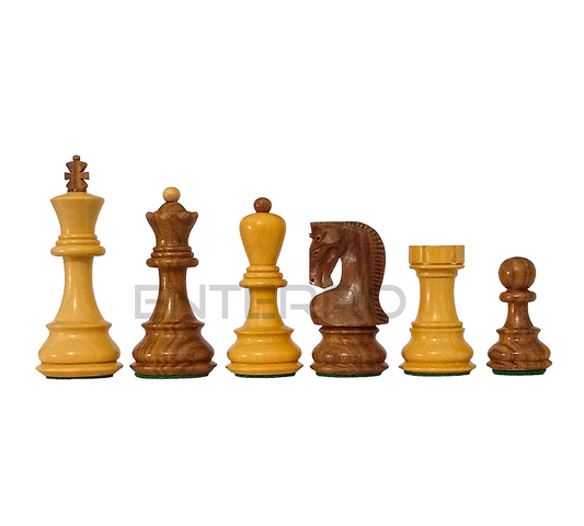 3.75" Reproduced 1959 Russian Zagreb Series - Wooden Chess Pieces