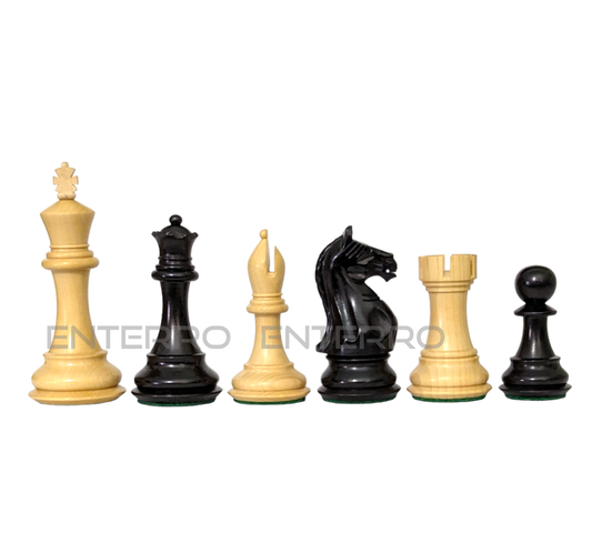 4.2" Fierce Knight Series Ebonized - Wooden Chess Pieces - Premium Handcrafted