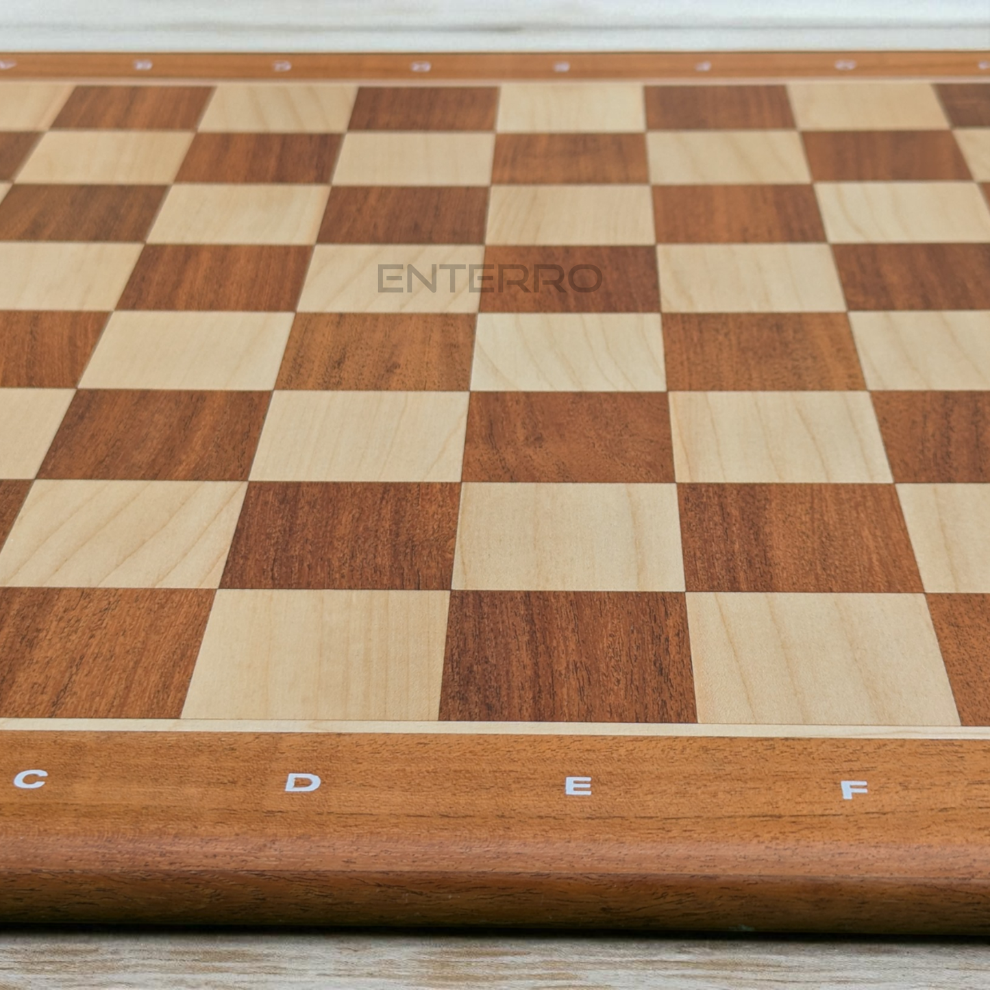 21 x 21 inch Acacia and Maple Wood FLAT Chess Board without Chess Pieces - Tournament Chess Board