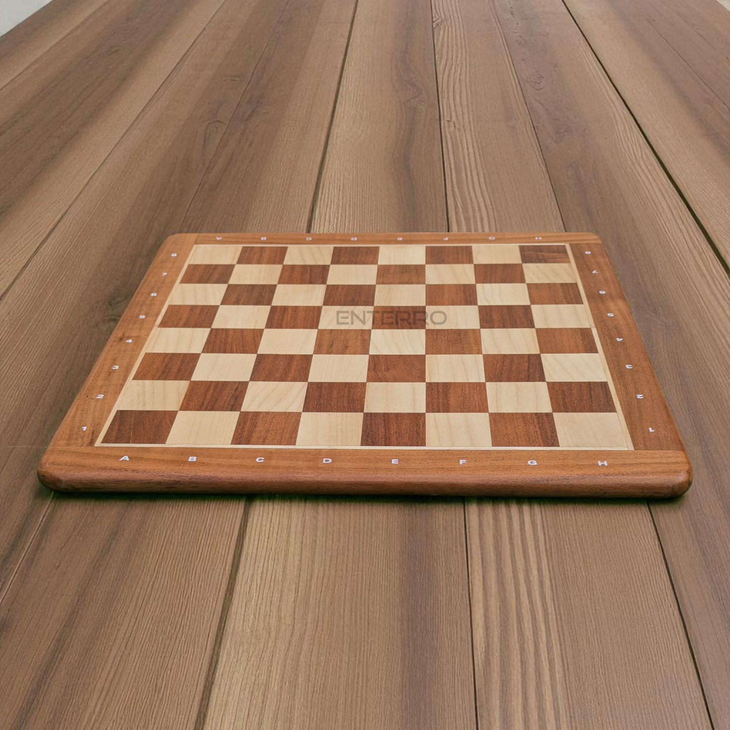 21 x 21 inch Acacia and Maple Wood FLAT Chess Board without Chess Pieces - Tournament Chess Board
