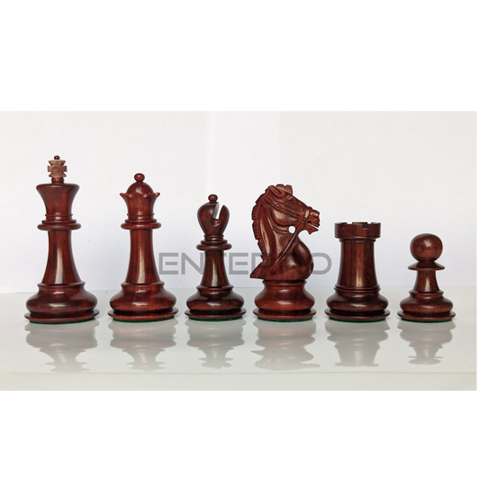 3.9" Bridal Series Wooden Chess Pieces - Made of Red Bud Rosewood and Boxwood
