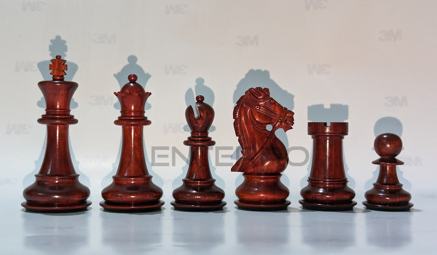3.9" Bridal Series Wooden Chess Pieces - Made of Red Bud Rosewood and Boxwood