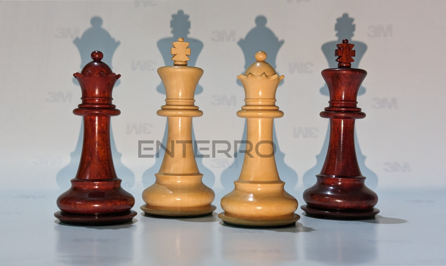 3.9" Bridal Series Wooden Chess Pieces - Made of Red Bud Rosewood and Boxwood