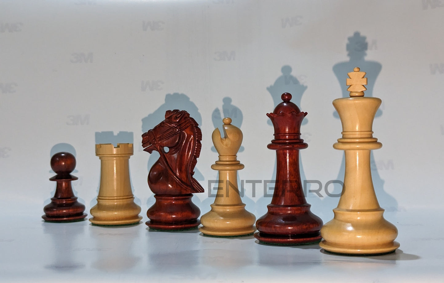 3.9" Bridal Series Wooden Chess Pieces - Made of Red Bud Rosewood and Boxwood