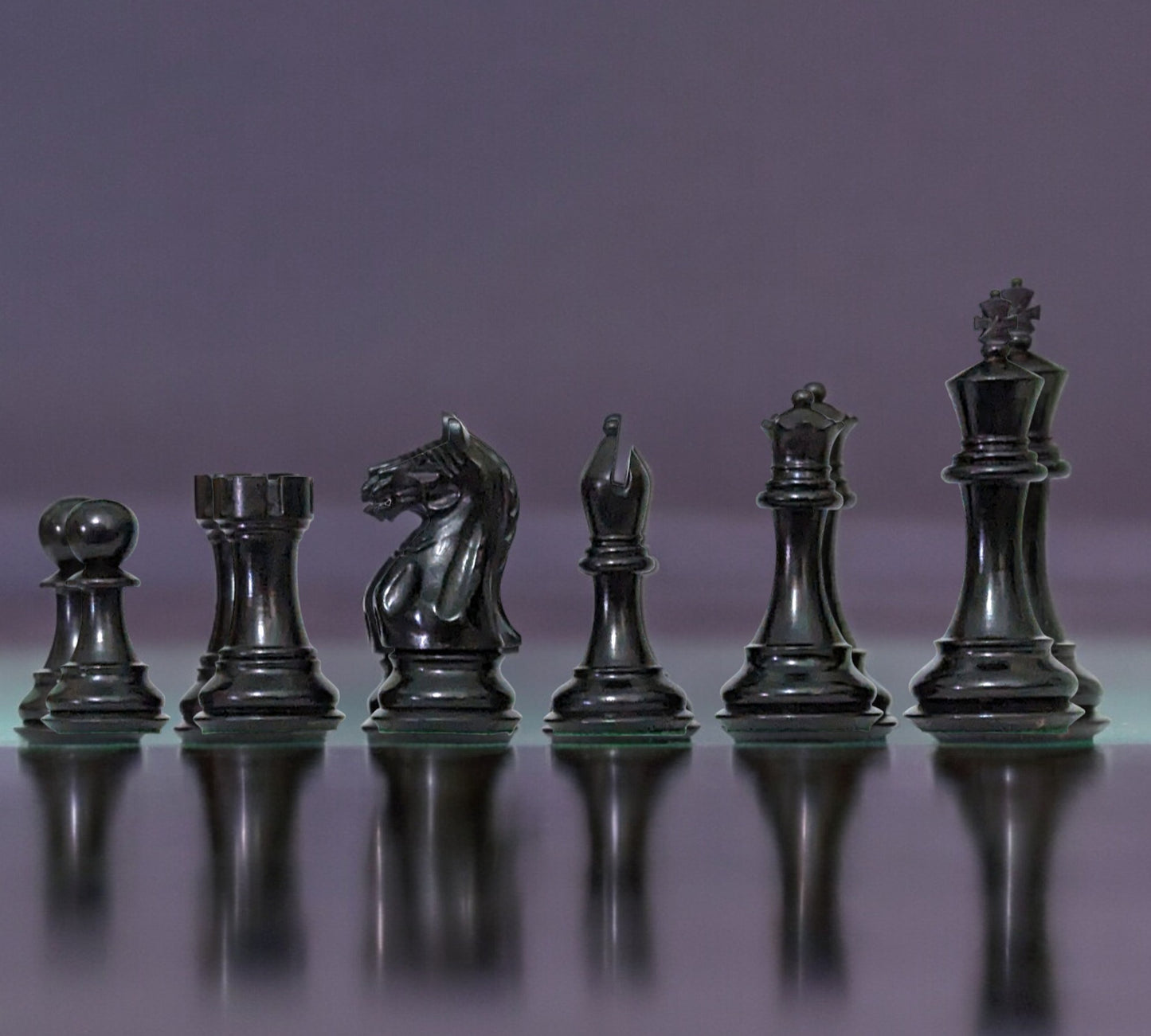 4.2" Fierce Knight Series Ebonized - Wooden Chess Pieces - Premium Handcrafted