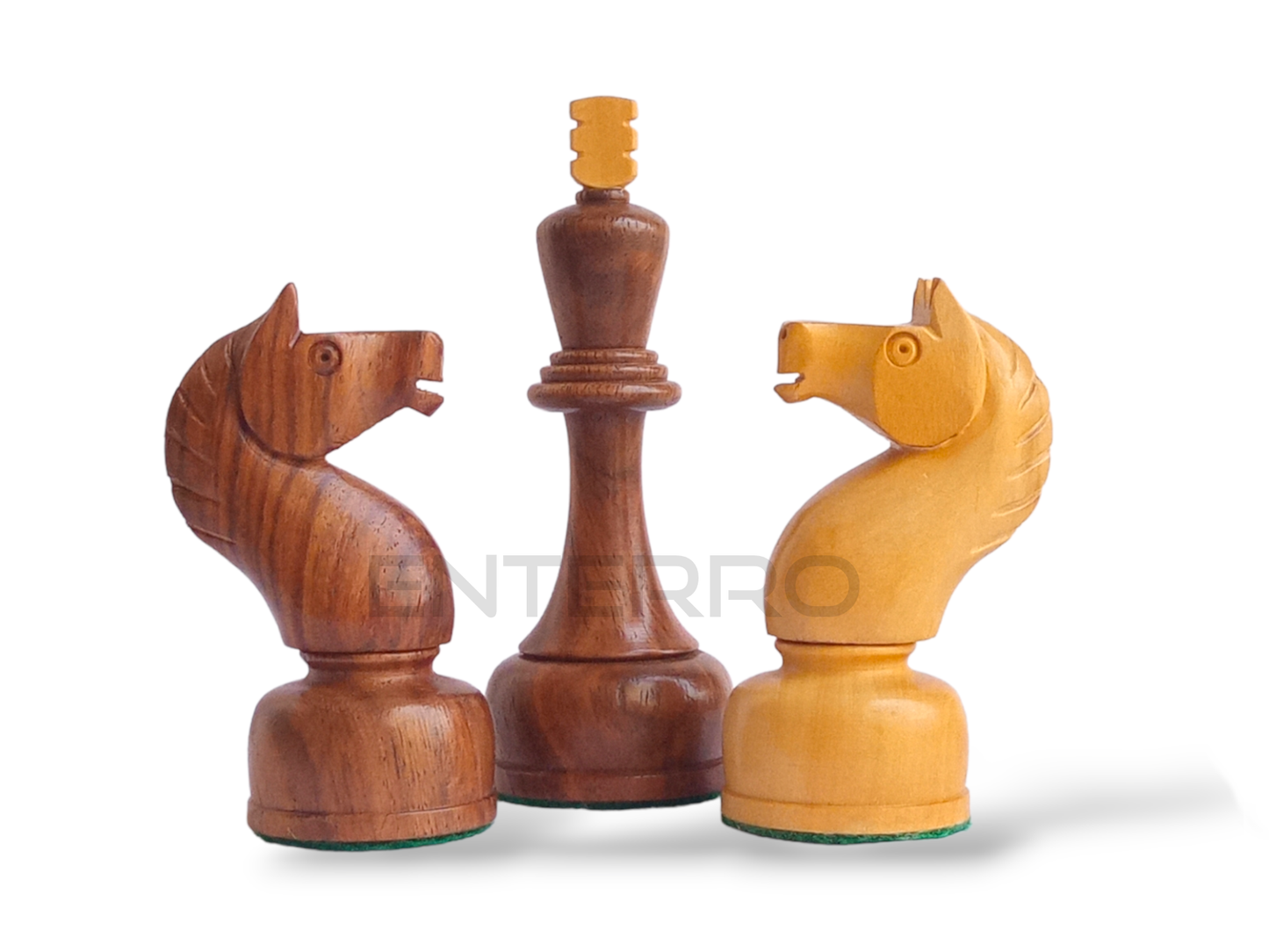 4" Reproduced 1960's Soviet Championship Mikhail Tal Wooden Chess Pieces