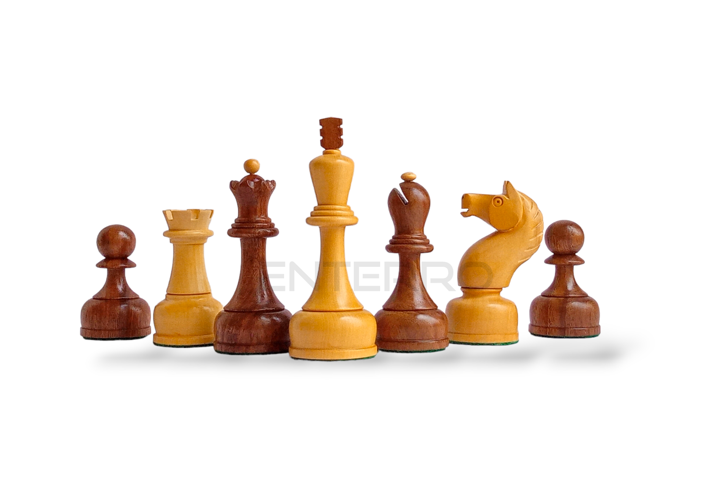 4" Reproduced 1960's Soviet Championship Mikhail Tal Wooden Chess Pieces