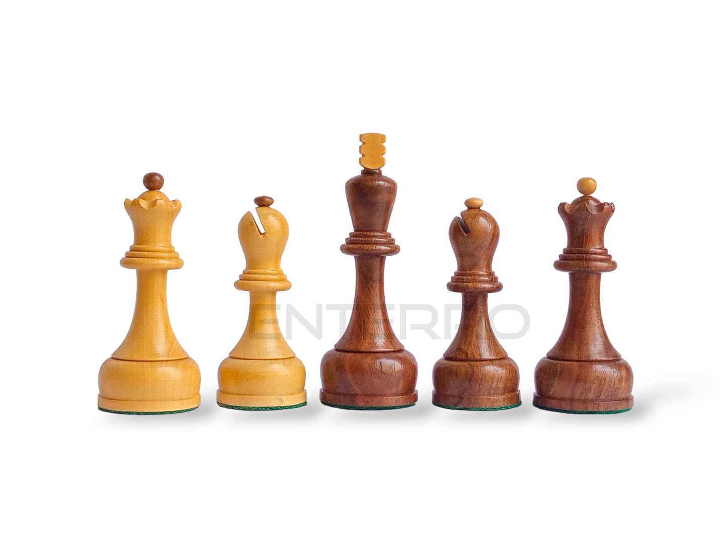4" Reproduced 1960's Soviet Championship Mikhail Tal Wooden Chess Pieces