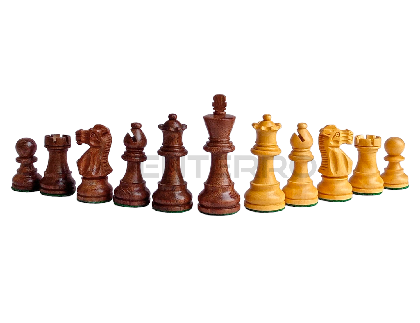 3" Staunton German Knight CLASSIC Wooden Chess Pieces - Made of Acacia Wood and Boxwood