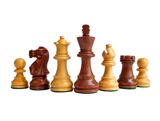 3" Staunton German Knight CLASSIC Wooden Chess Pieces - Made of Acacia Wood and Boxwood
