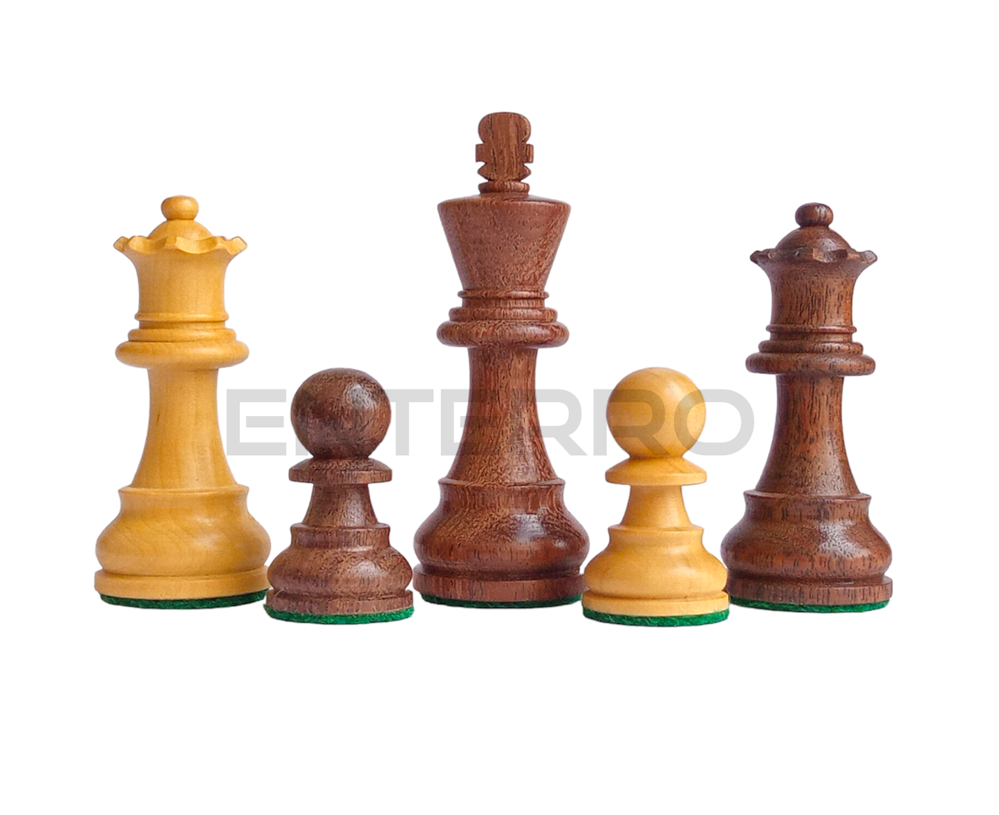 3" Staunton German Knight CLASSIC Wooden Chess Pieces - Made of Acacia Wood and Boxwood