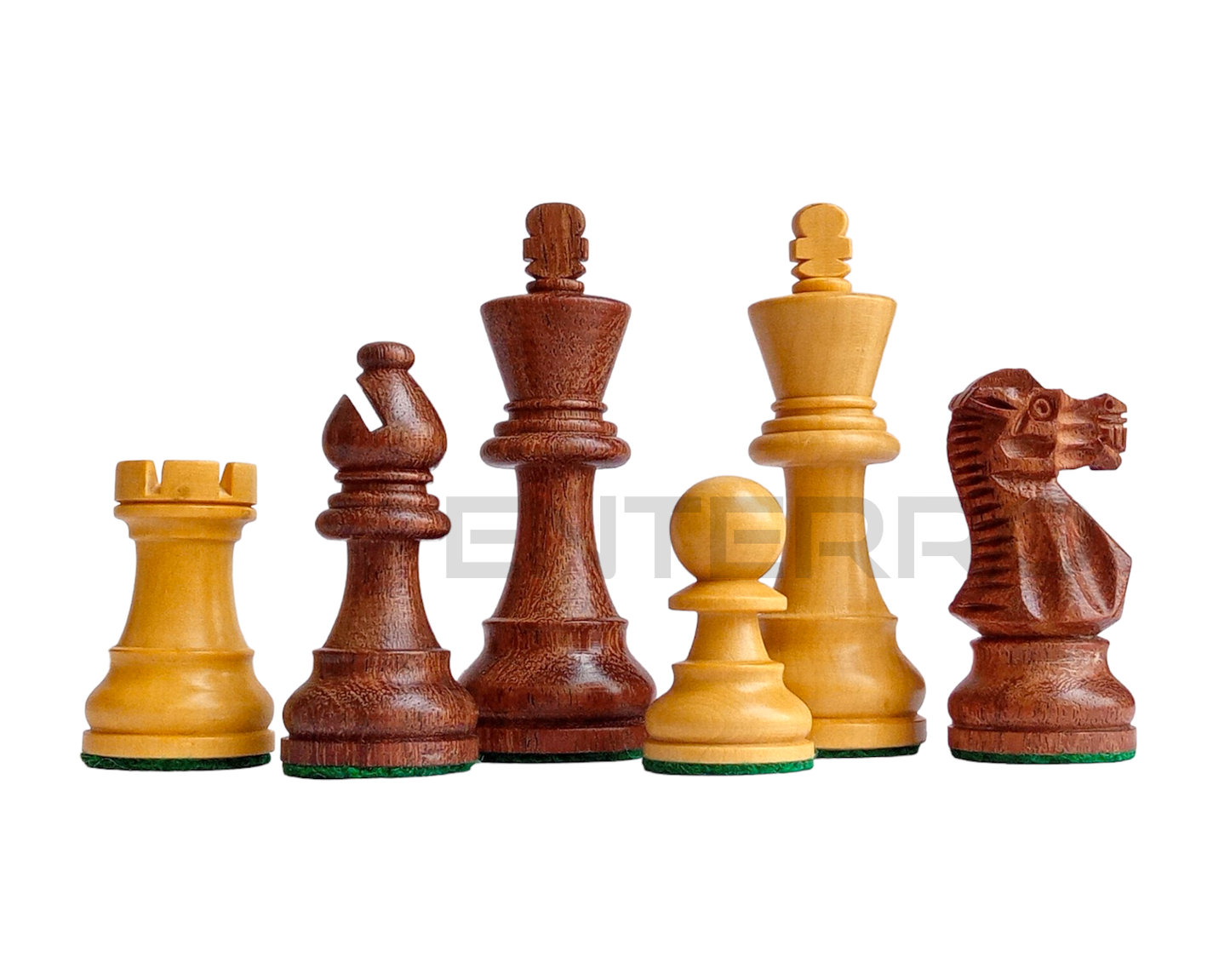 3" Staunton German Knight CLASSIC Wooden Chess Pieces - Made of Acacia Wood and Boxwood
