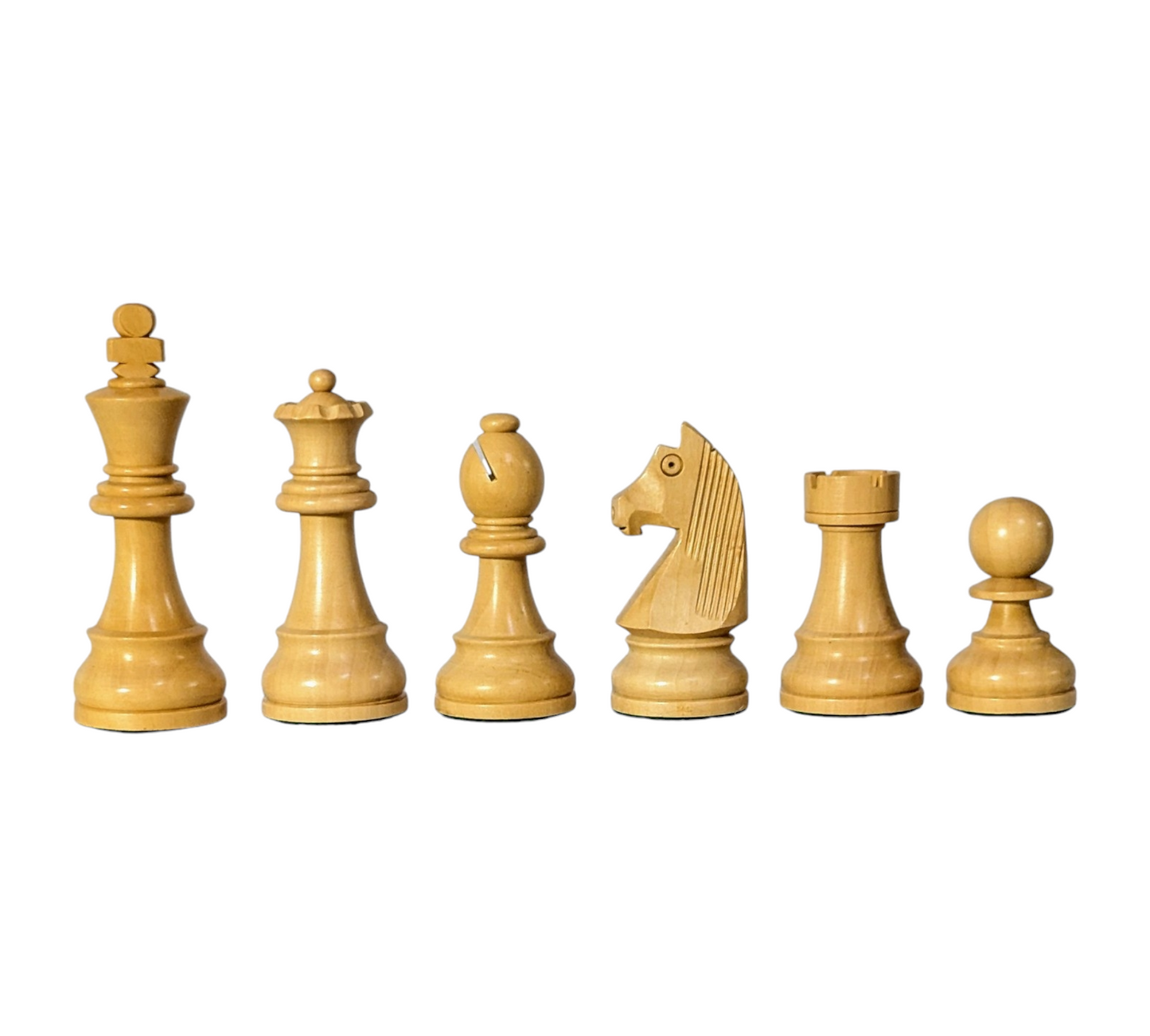 3.75" German Knight Staunton Standard - EBONIZED Series - Wooden Chess Pieces