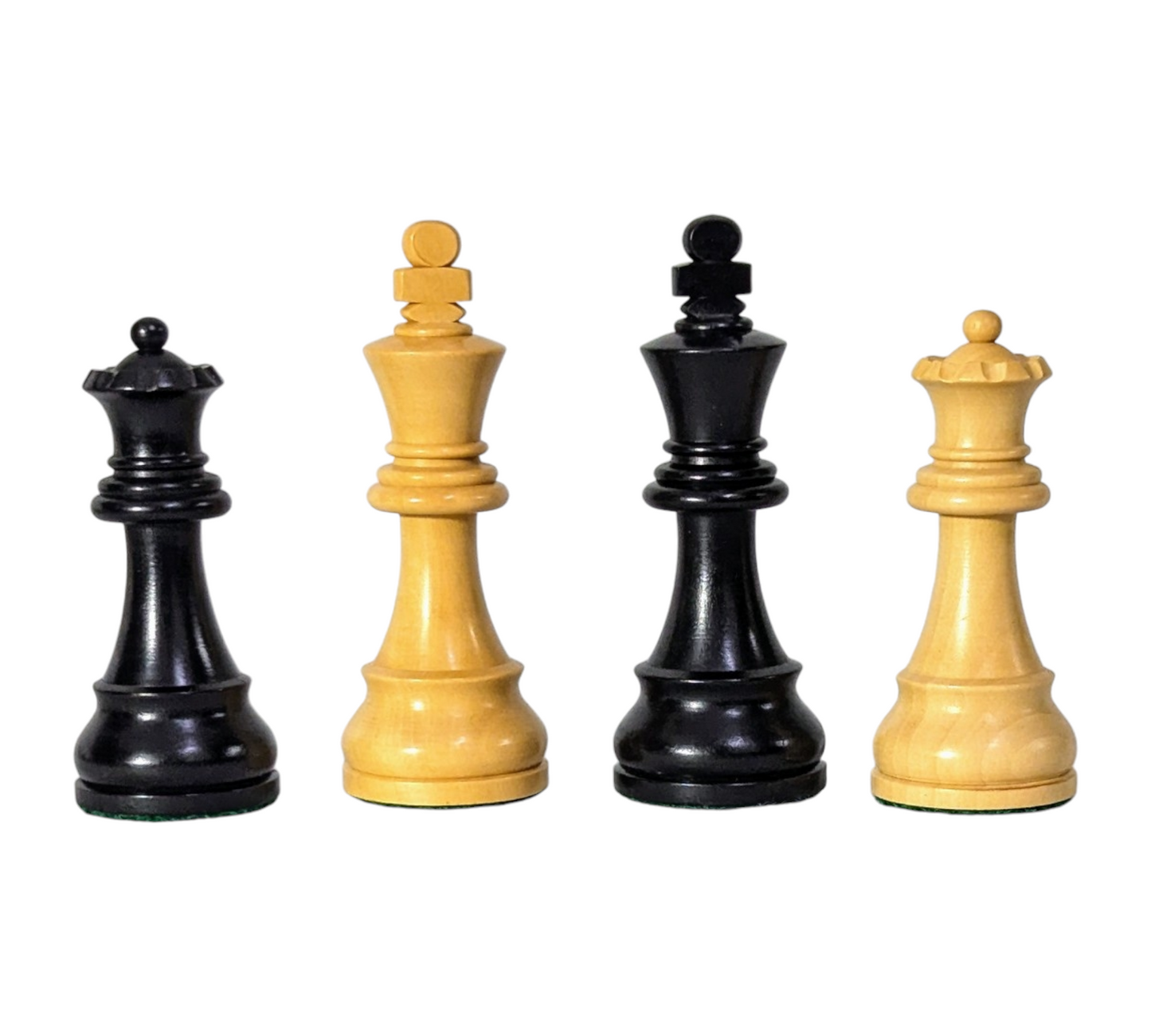 3.75" German Knight Staunton Standard - EBONIZED Series - Wooden Chess Pieces