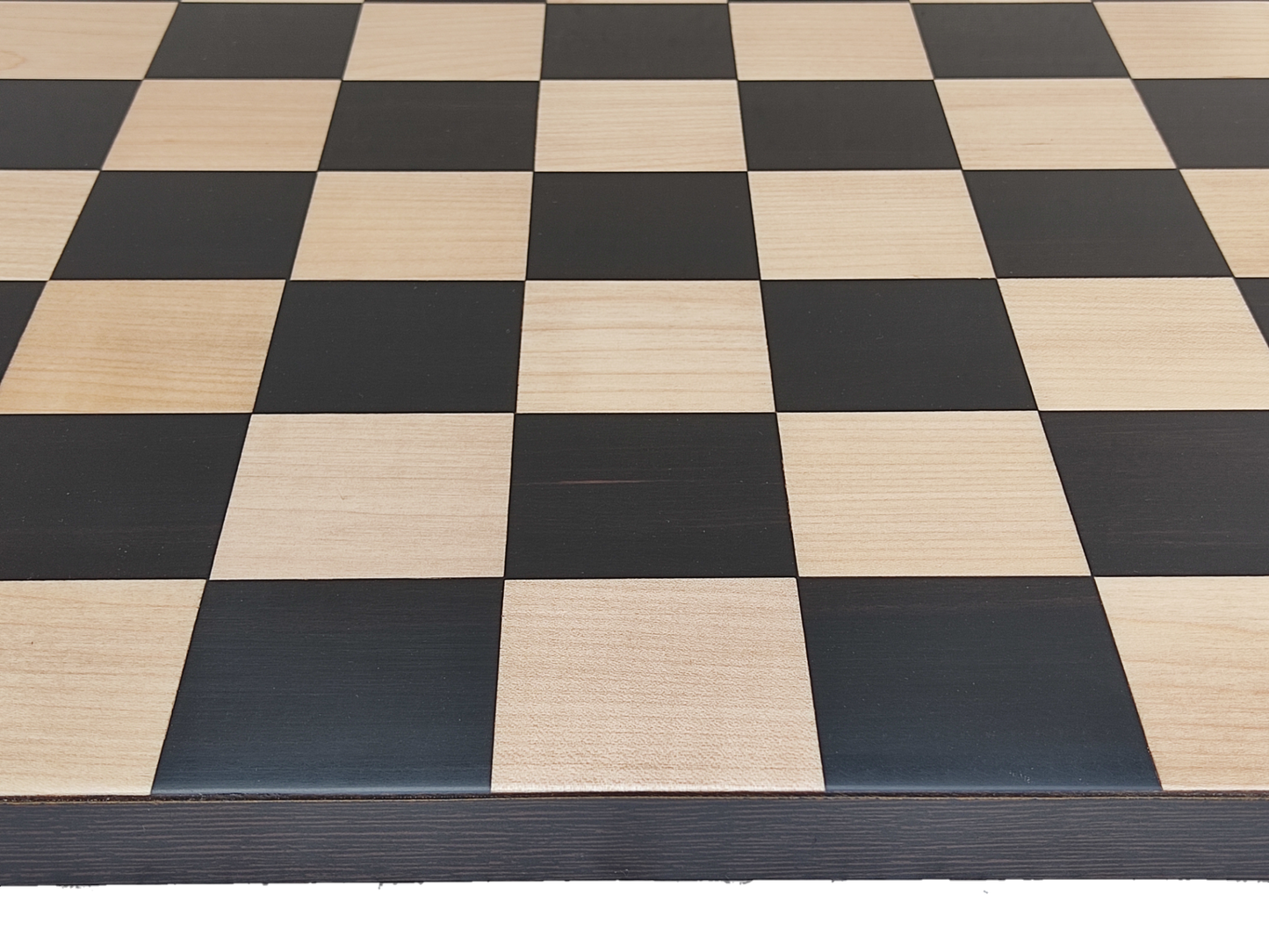 Juego de Ajedrez Sin Bordes de 17" - Cuadrado 55 mm - Madera Pura de Ébano y Arce || Piezas Clásicas de Ajedrez Staunton hechas de Ébano Puro y Boj - King Size 3.9" - Elegante Juego de Ajedrez