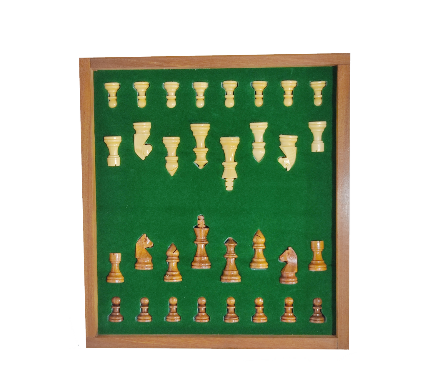Juego de ajedrez con cajón magnético de madera, 10.0 x 10.0 in, con monedas magnéticas de ajedrez, juego de interior hecho a mano y apto para viajes para niños y adultos