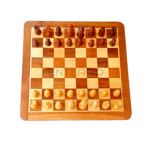 12" x 12" Flat Magnetic Wooden Chess Set - Magnetic Chess Board - Wooden Magnetic Chess Pieces