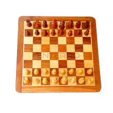 Afbeelding in Gallery-weergave laden, 14&quot; x 14&quot; Flat Magnetic Wooden Chess Set - Magnetic Chess Board - Wooden Magnetic Chess Pieces