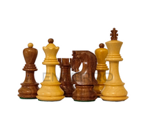Afbeelding in Gallery-weergave laden, Russian Zagreb 3.75&quot; Wooden Chess Pieces with 2 extra Queens - Made of Rosewood and Boxwood - Handcrafted (without chess board)