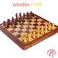 12 x 12 inch ENTERRO™ Wooden Chess Board Set with 2 Extra Queens - Folding Magnetic & Travel Friendly Chess Set