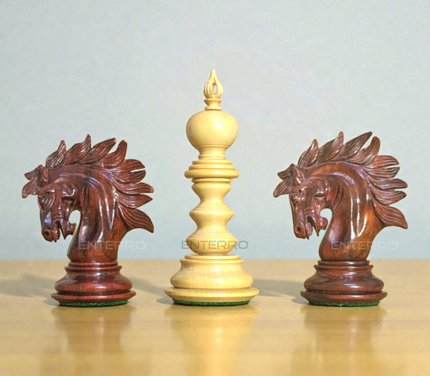 4.3" Savano Series Luxury Wooden Chess Pieces - Made of Red Bud Rosewood and Boxwood