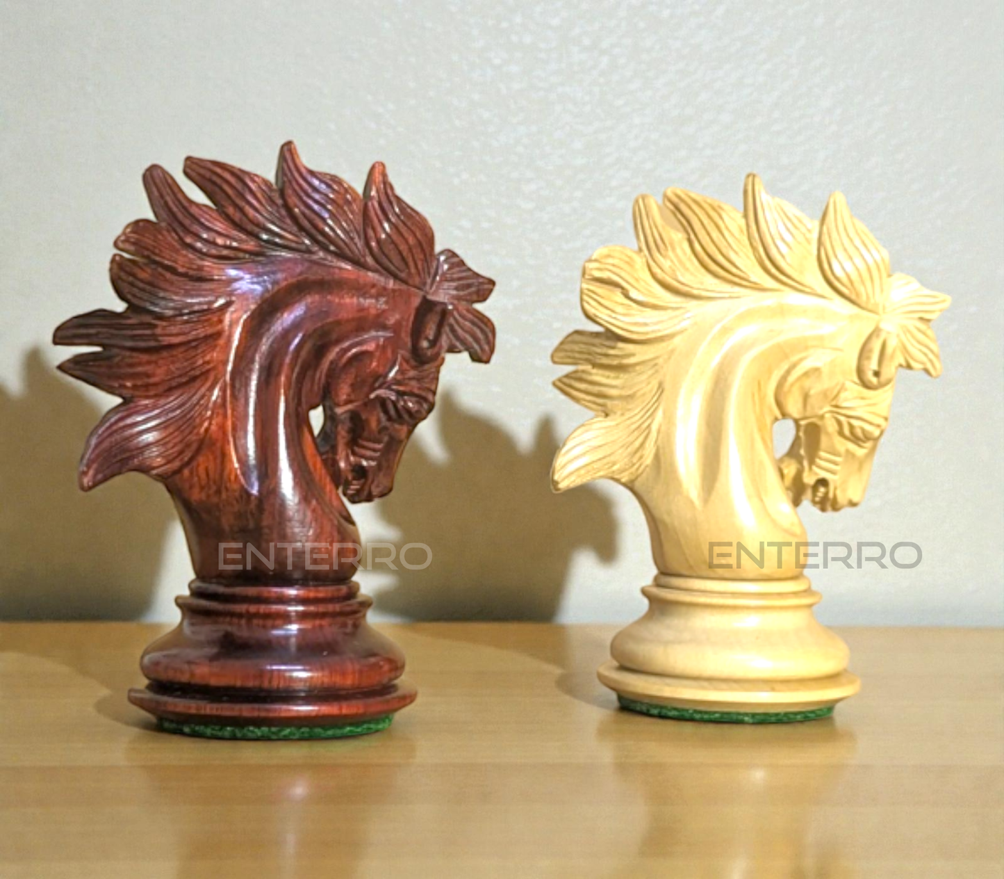 4.3" Savano Series Luxury Wooden Chess Pieces - Made of Red Bud Rosewood and Boxwood