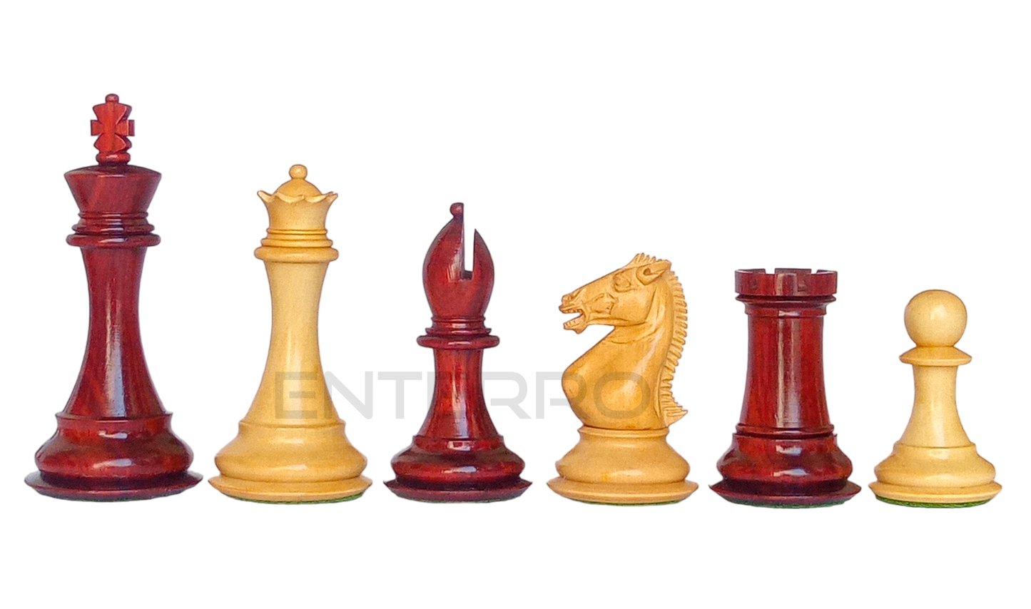 4.1" Mongolian Series Wooden Chess Pieces - Made of Red Bud Rosewood and Boxwood (Copy)