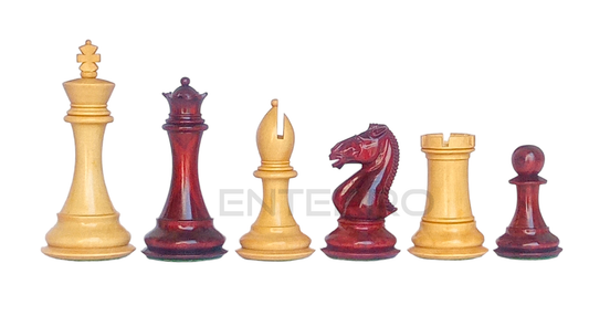 4.1" Mongolian Series Wooden Chess Pieces - Made of Red Bud Rosewood and Boxwood (Copy)