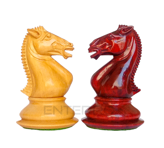 4.1" Mongolian Series Wooden Chess Pieces - Made of Red Bud Rosewood and Boxwood (Copy)