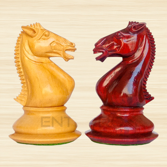 4.1" Mongolian Series Wooden Chess Pieces - Made of Red Bud Rosewood and Boxwood (Copy)