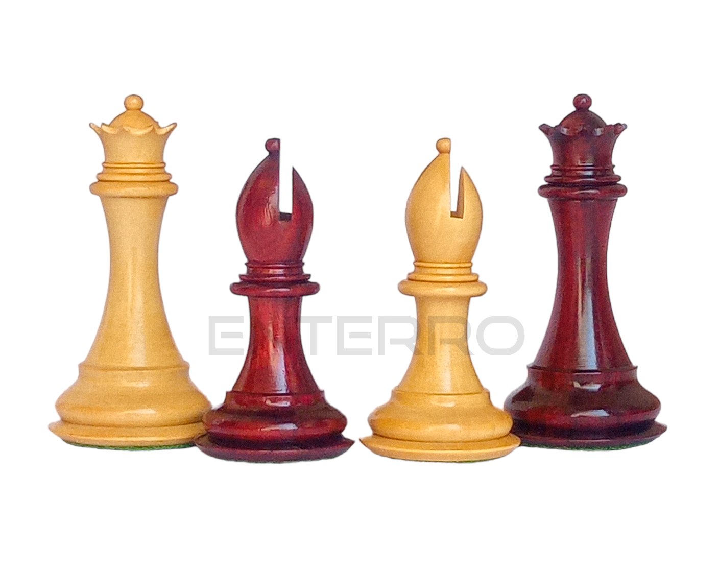 4.1" Mongolian Series Wooden Chess Pieces - Made of Red Bud Rosewood and Boxwood (Copy)