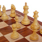 17 x 17 inch Wooden FLAT Chess Board with 3" Rio Series Wooden Chess Pieces - Premium Quality - Handcrafted