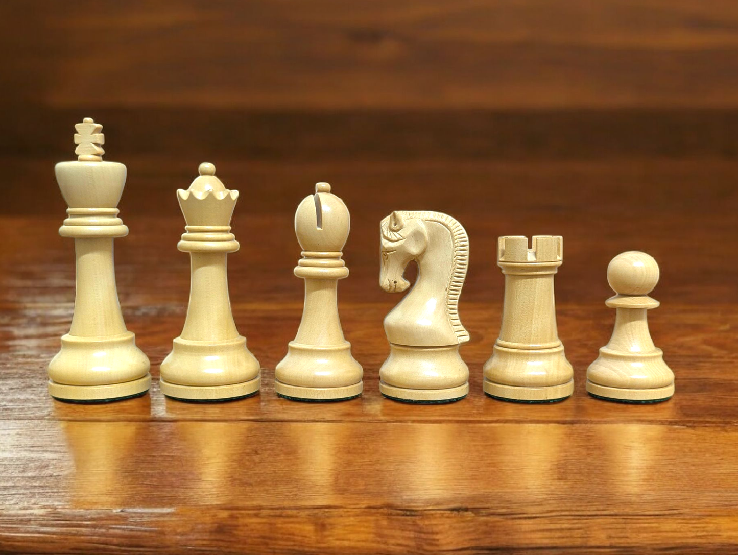 4" Leningrad Series - Wooden Chess Pieces - Made of Acacia Wood and Boxwood