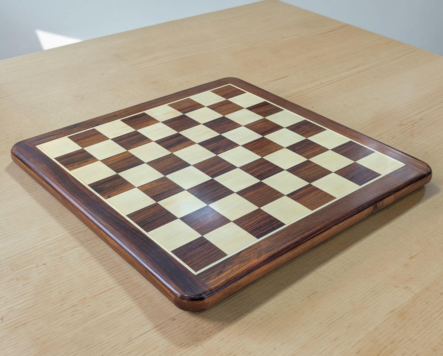 ENTERRO™ Premium Golden Rosewood FLAT Chess Board 17 x 17 inch without Chess Pieces