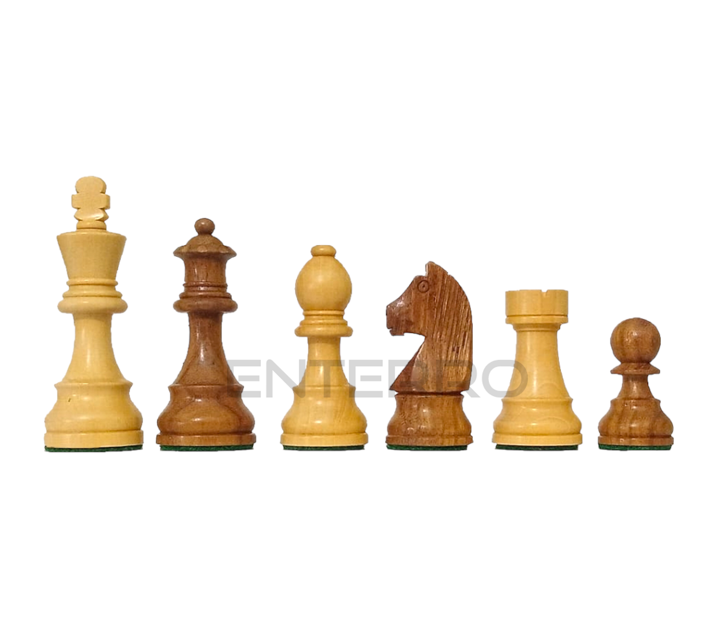 3.75" Staunton German Knight STANDARD Wooden Chess Pieces - Made of Acacia and Boxwood