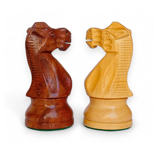 3.75" Staunton German Knight CLASSIC - Wooden Chess Pieces - Made of Acacia and Boxwood