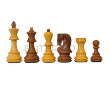Laden Sie das Bild in den Galerie-Viewer, Russian Zagreb 3.75&quot; Wooden Chess Pieces with 2 extra Queens - Made of Rosewood and Boxwood - Handcrafted (without chess board)