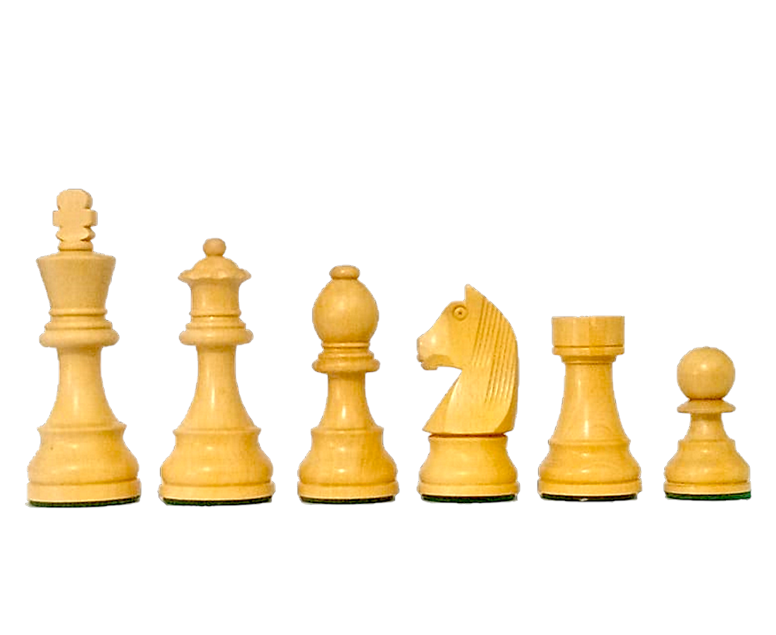 3.75" Staunton German Knight STANDARD Wooden Chess Pieces - Made of Acacia and Boxwood