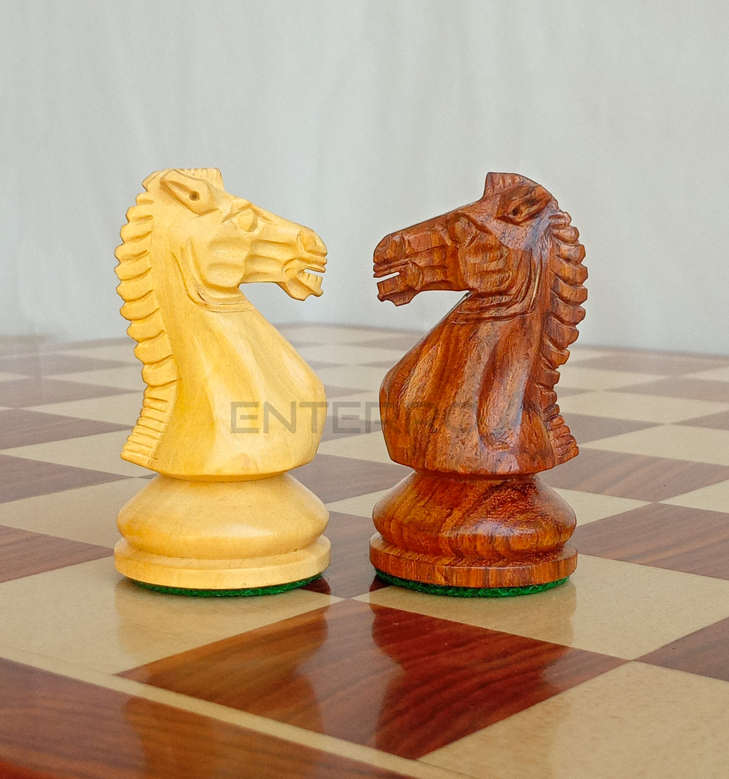3.75" Taj Series Wooden Chess Pieces - Made of Acacia and Boxwood