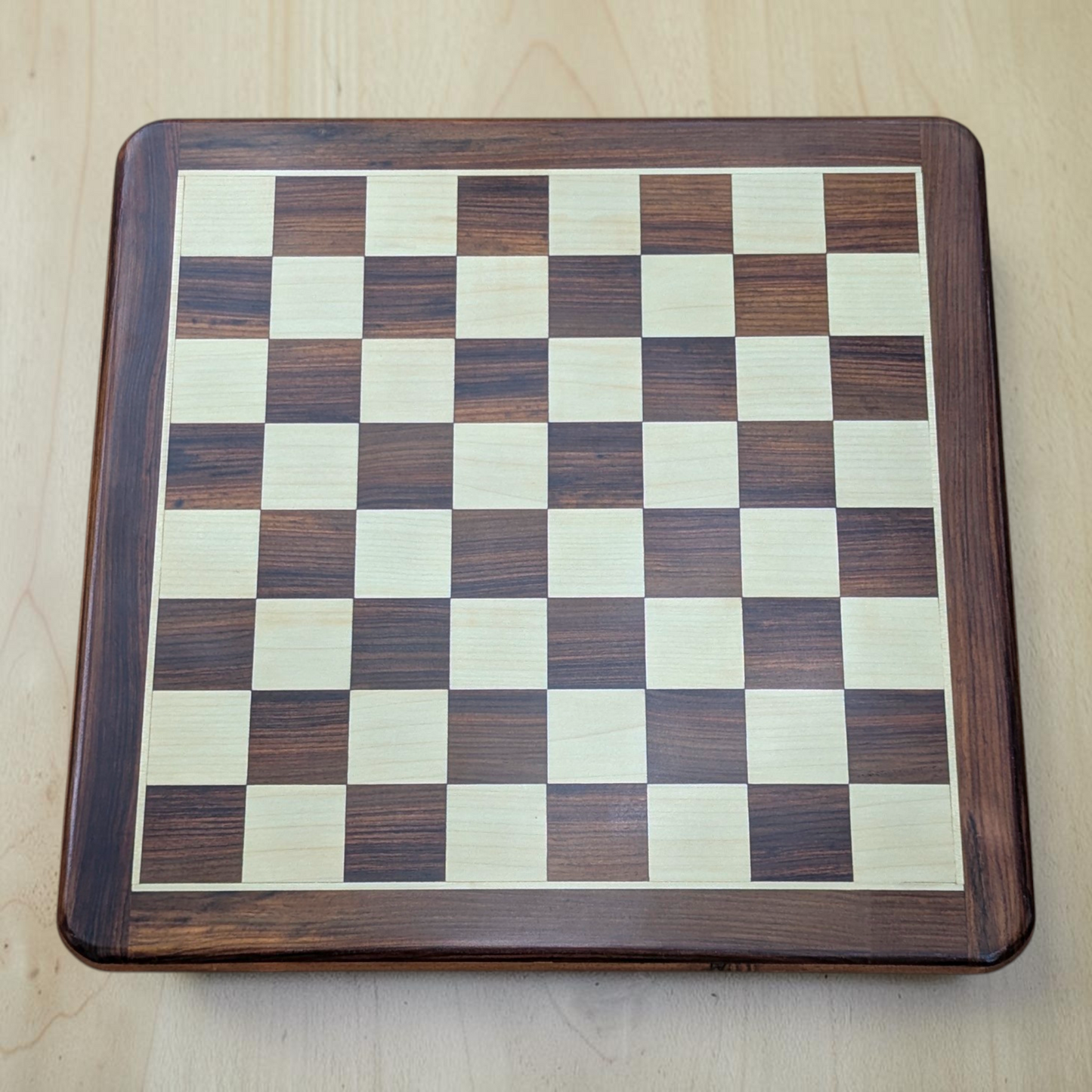 ENTERRO™ Premium Golden Rosewood FLAT Chess Board 17 x 17 inch without Chess Pieces