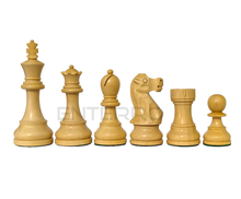 Charger l&#39;image dans la galerie, 4&quot; Fierce Knight Series - Wooden Chess Pieces - Made of Boxwood &amp; Ebonized Boxwood - Handcrafted (without chess board)