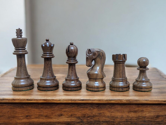 4" Leningrad Series - Wooden Chess Pieces - Made of Acacia Wood and Boxwood