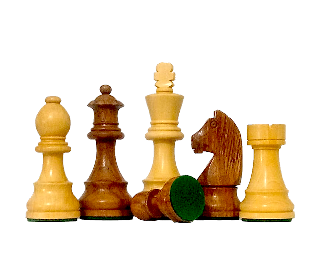 3.75" Staunton German Knight STANDARD Wooden Chess Pieces - Made of Acacia and Boxwood