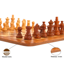 Cargar imagen en el visor de la galería, 12&quot; x 12&quot; Flat Magnetic Wooden Chess Set - Magnetic Chess Board - Wooden Magnetic Chess Pieces