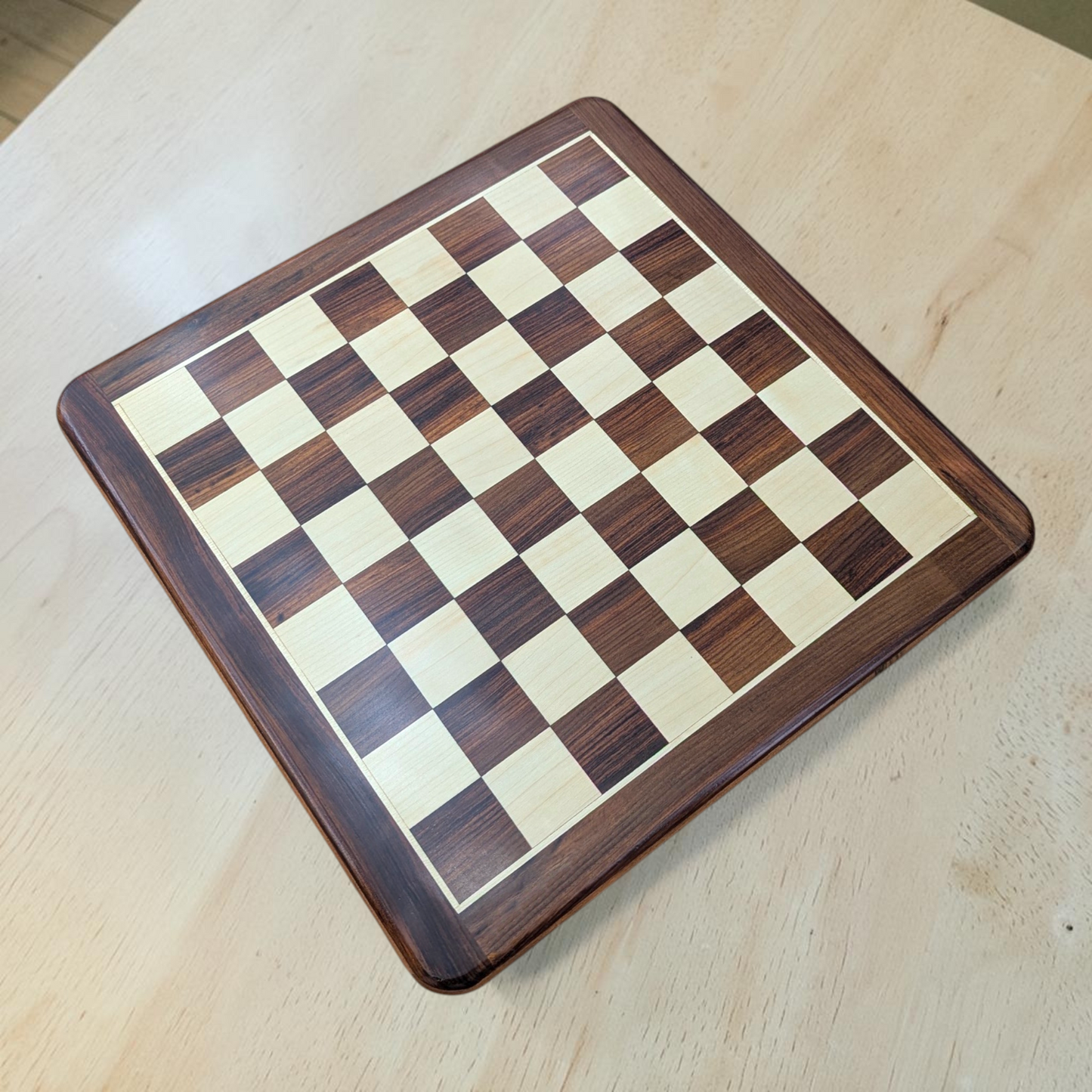 ENTERRO™ Premium Golden Rosewood FLAT Chess Board 17 x 17 inch without Chess Pieces