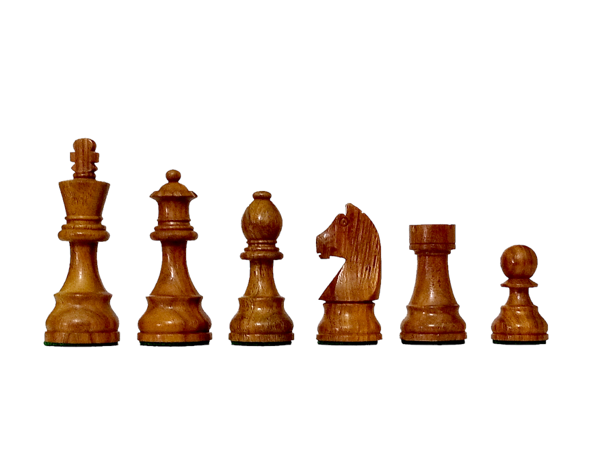 3.75" Staunton German Knight STANDARD Wooden Chess Pieces - Made of Acacia and Boxwood