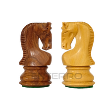 Cargar imagen en el visor de la galería, Russian Zagreb 3.75&quot; Wooden Chess Pieces with 2 extra Queens - Made of Rosewood and Boxwood - Handcrafted (without chess board)