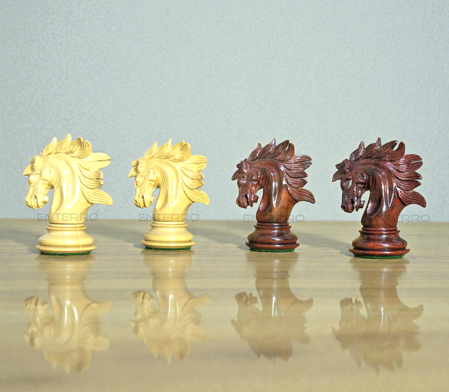 4.3" Savano Series Luxury Wooden Chess Pieces - Made of Red Bud Rosewood and Boxwood